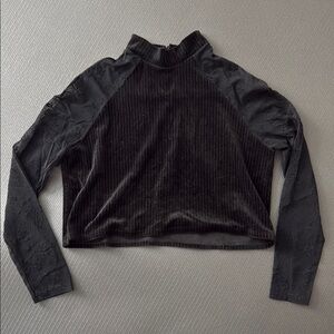 Women's Black Velvet Top